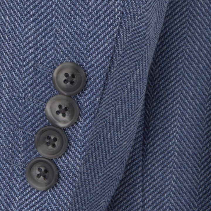 Edgar Blue Herringbone Jacket