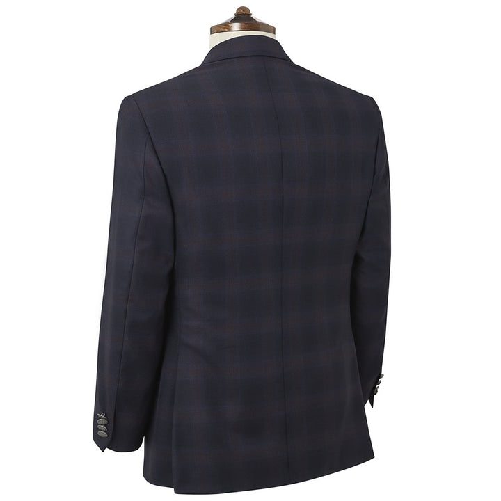 Belgrave Navy and Wine Tonal Check Jacket