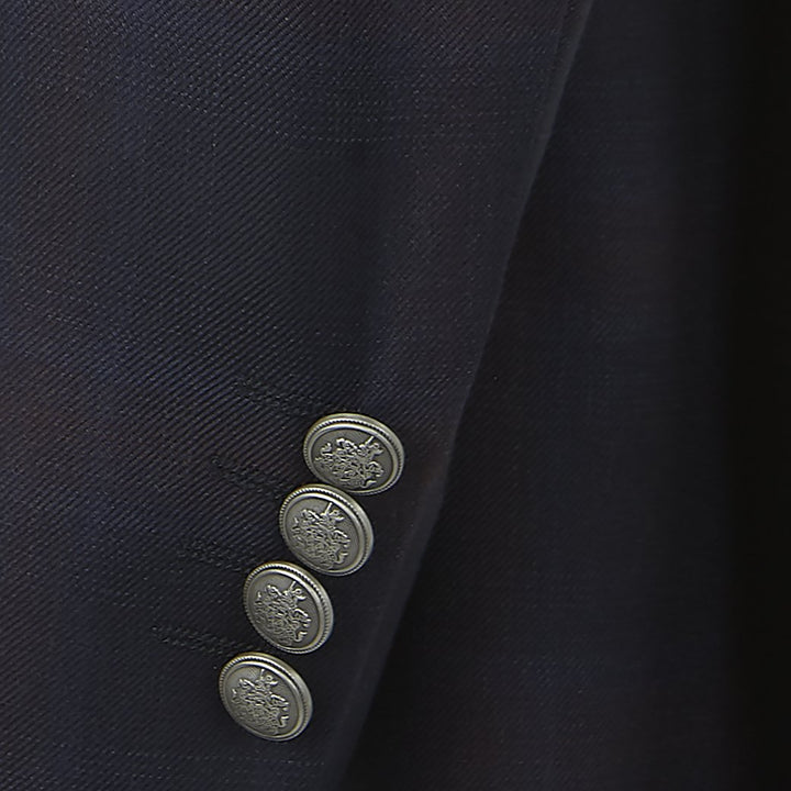 Belgrave Navy and Wine Tonal Check Jacket