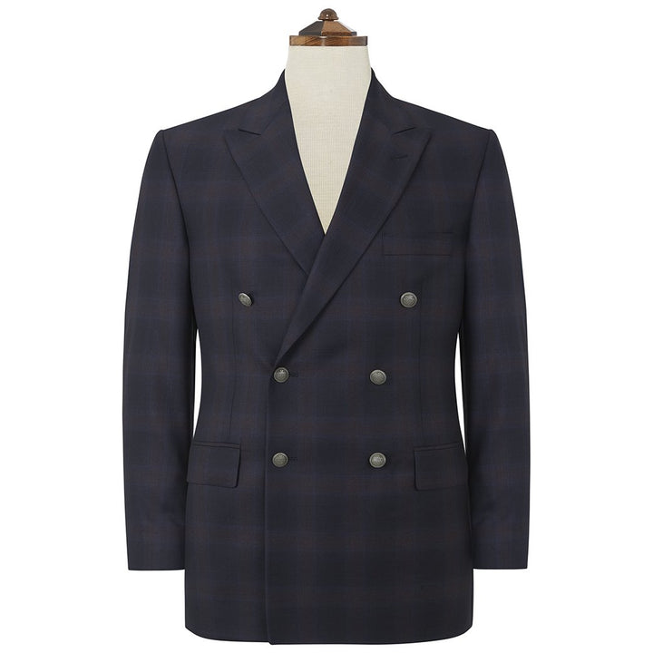 Belgrave Navy and Wine Tonal Check Jacket