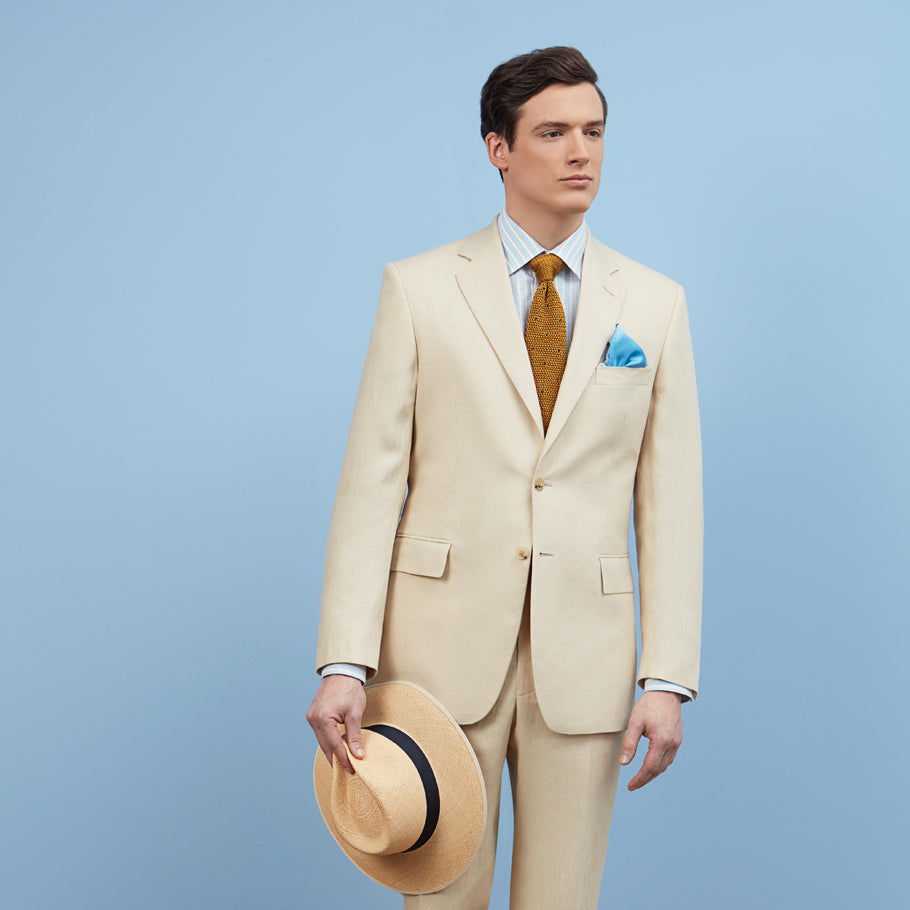 William Beige Linen Jacket