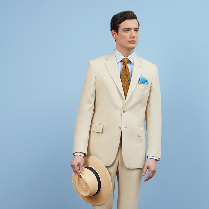 William Beige Linen Jacket