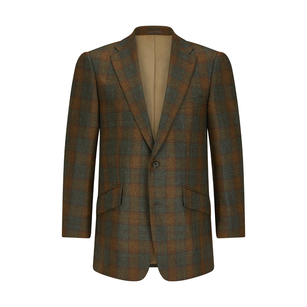 Gregory Brown Teal Check Jacket