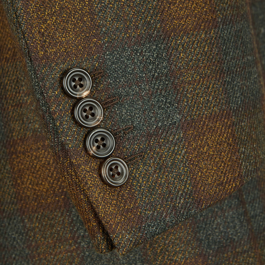 Gregory Brown Teal Check Jacket