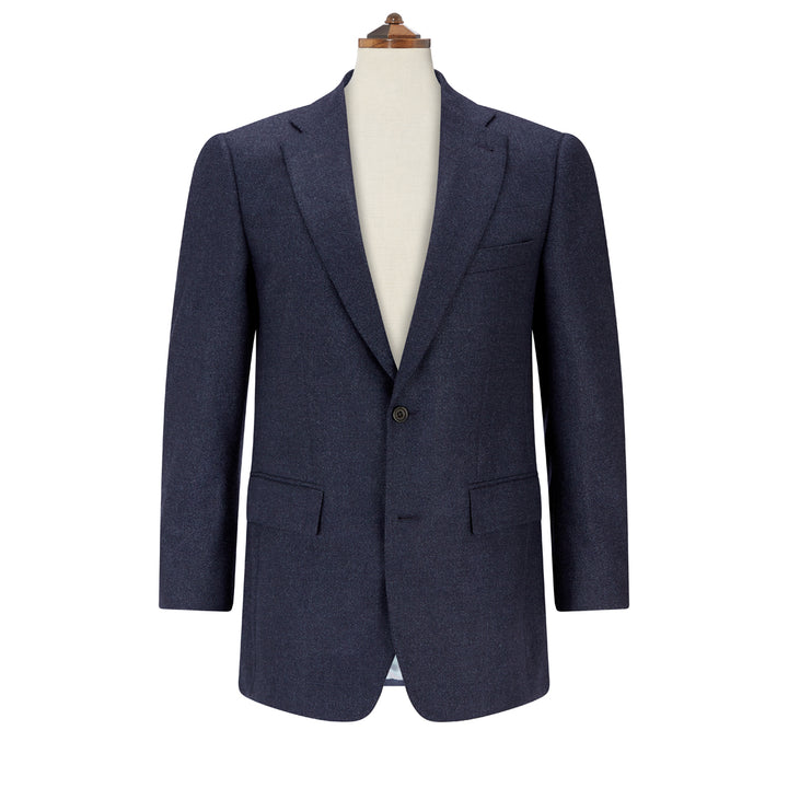 Gregory Navy Tweed Wool and Silk Jacket