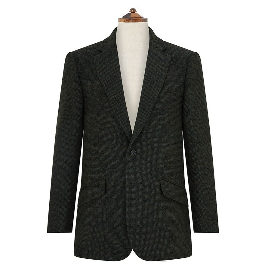 William Dark Green Donegal Tweed Wool Jacket