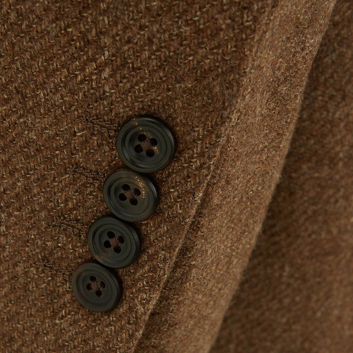 Gregory Caramel Hopsack Twill Wool Silk Jacket