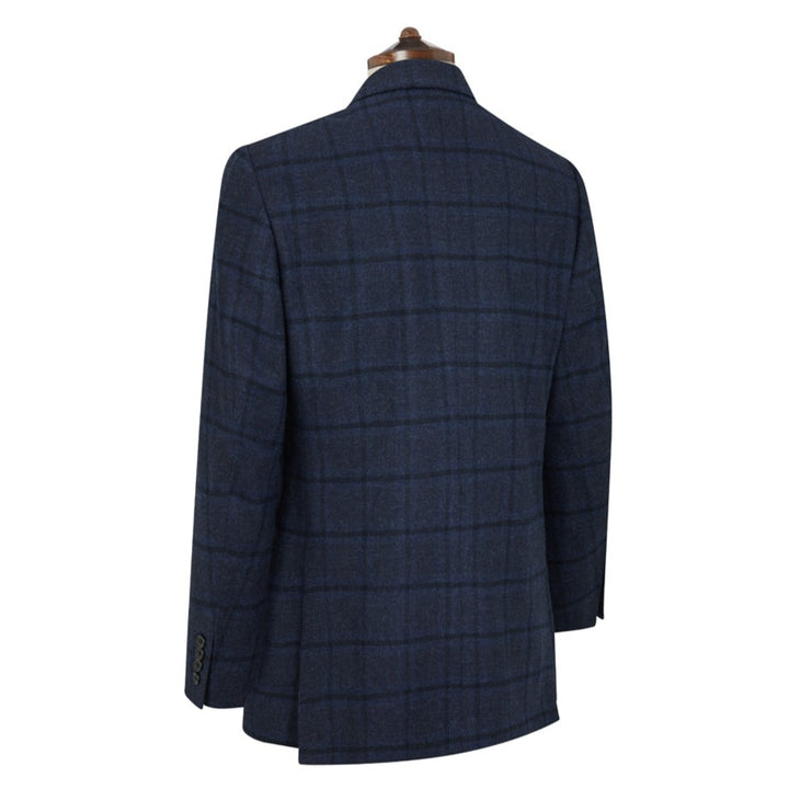 William Navy Check Wool Jacket