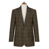 William Brown and Green Check Tweed Wool Silk Cashmere Jacket