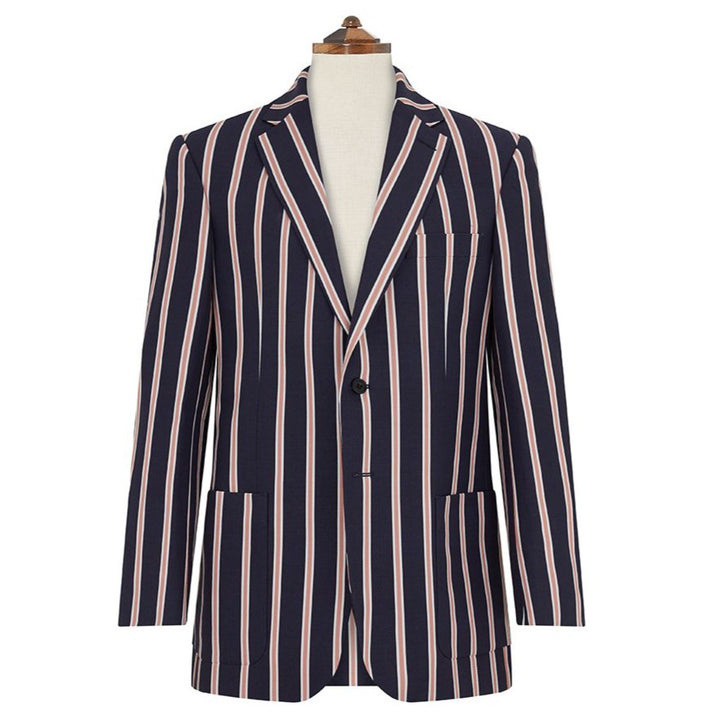 Edgar Navy and Pink Stripe Jacket