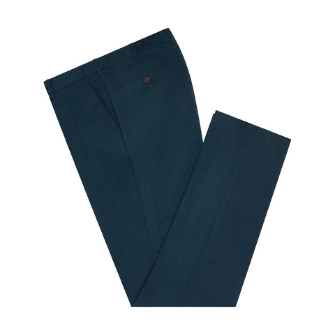Terrance Teal Cotton Trousers