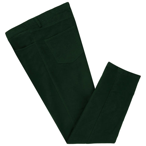 Trent Dark Green Moleskin Trousers