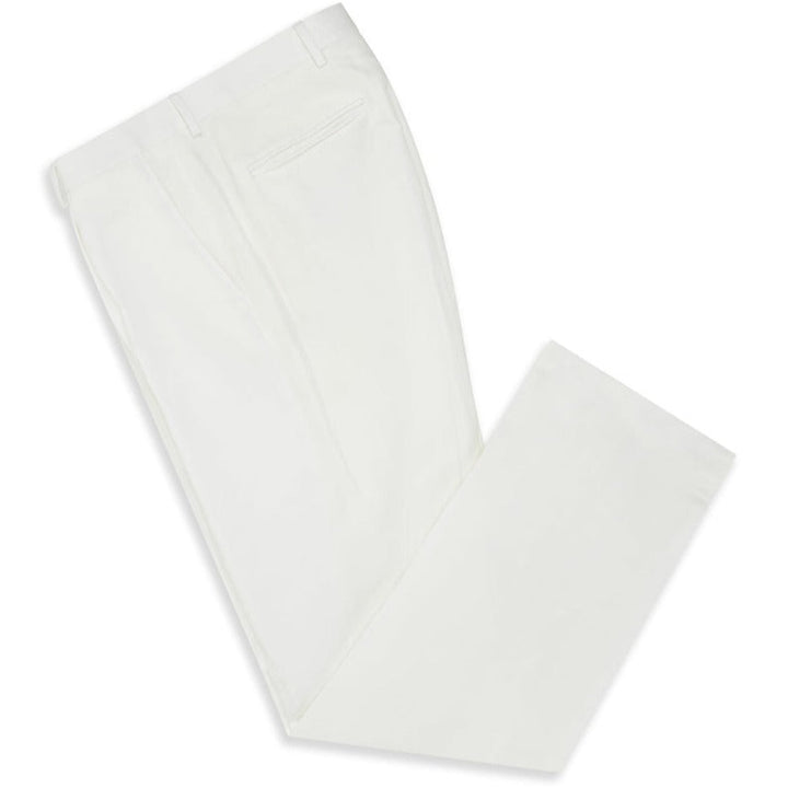 Tierney Chalk White Twill Linen Trousers