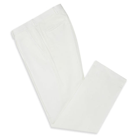 Tierney Chalk White Twill Linen Trousers
