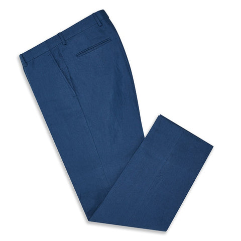 Terrance Light Navy Cotton Trousers
