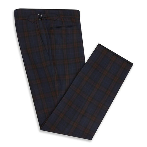 Barney Navy and Red Tartan Check Trouser