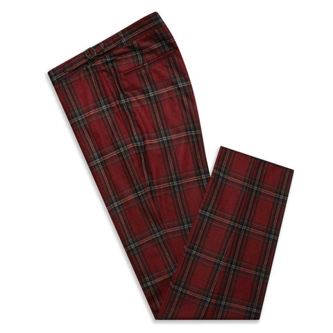 Barney Red Tartan Check Trousers