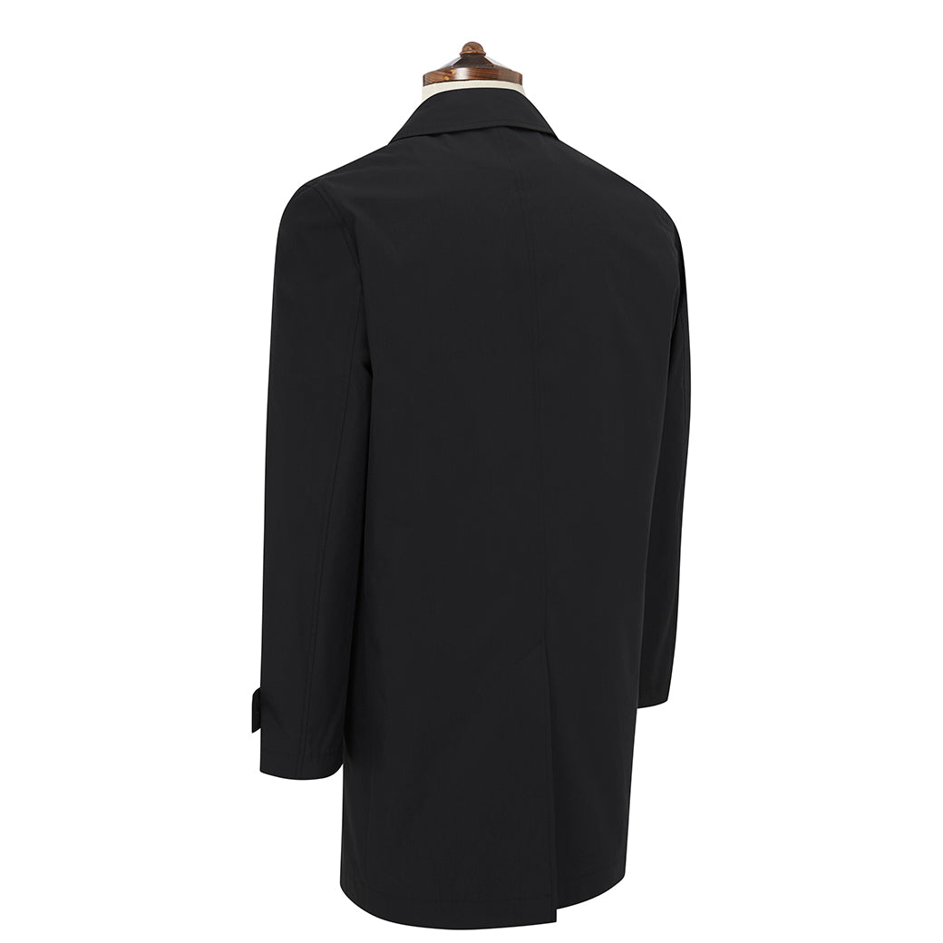 Sheridan Black Cotton Raincoat