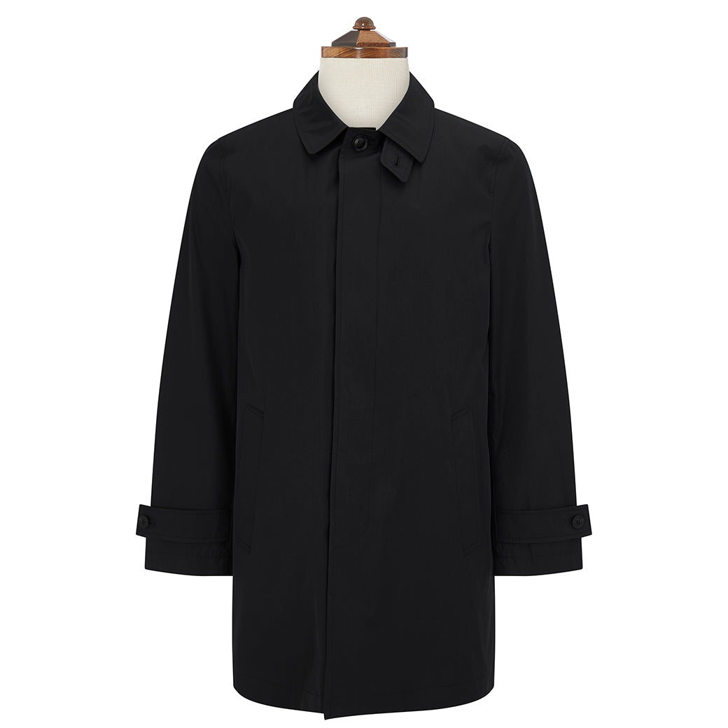 Sheridan Black Cotton Raincoat
