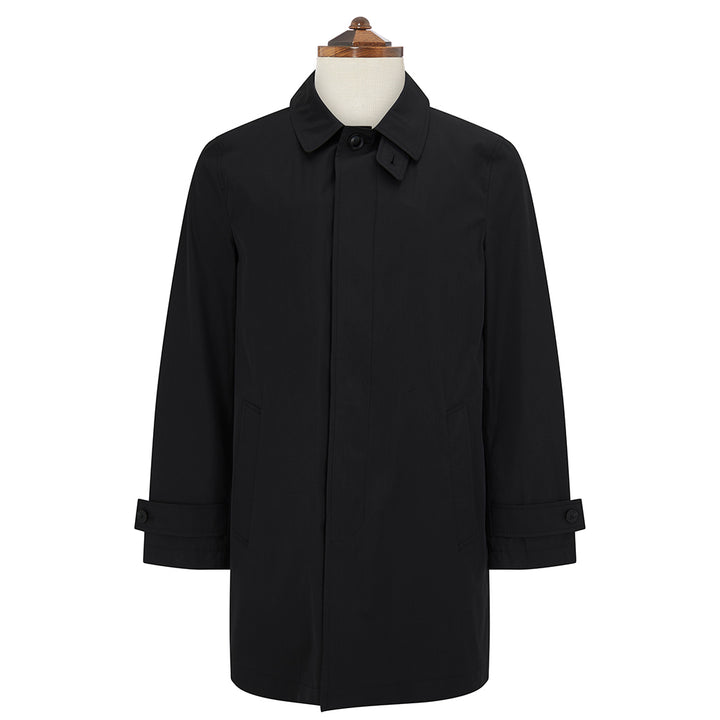 Sheridan Black Cotton Raincoat