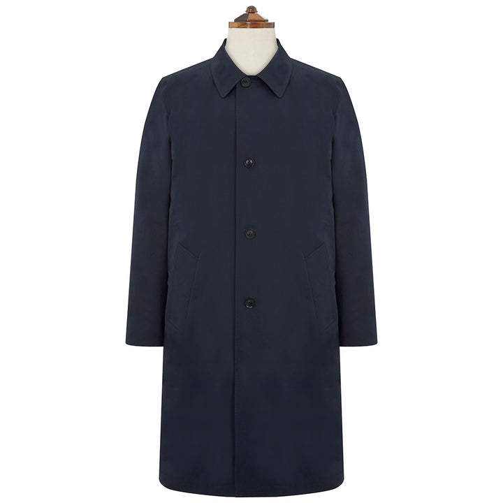 Lockwood Navy Cotton Blend Raincoat