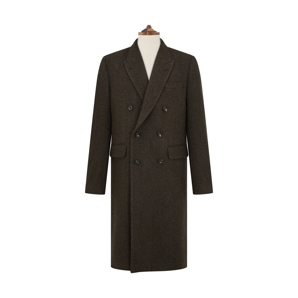 Halesworth Herringbone Wool Cashmere Coat