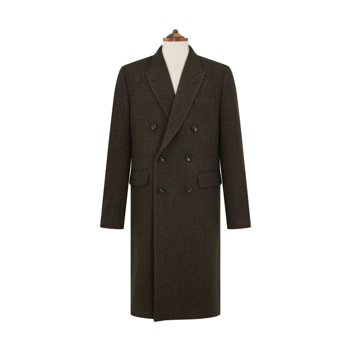 Halesworth Herringbone Wool Cashmere Coat