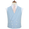 Hudson Blue Basketweave Cotton Silk Waistcoat