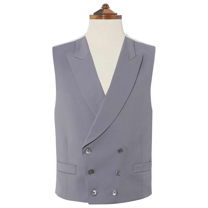 Hayward Light Grey Royal Gaberdine Wool Waistcoat