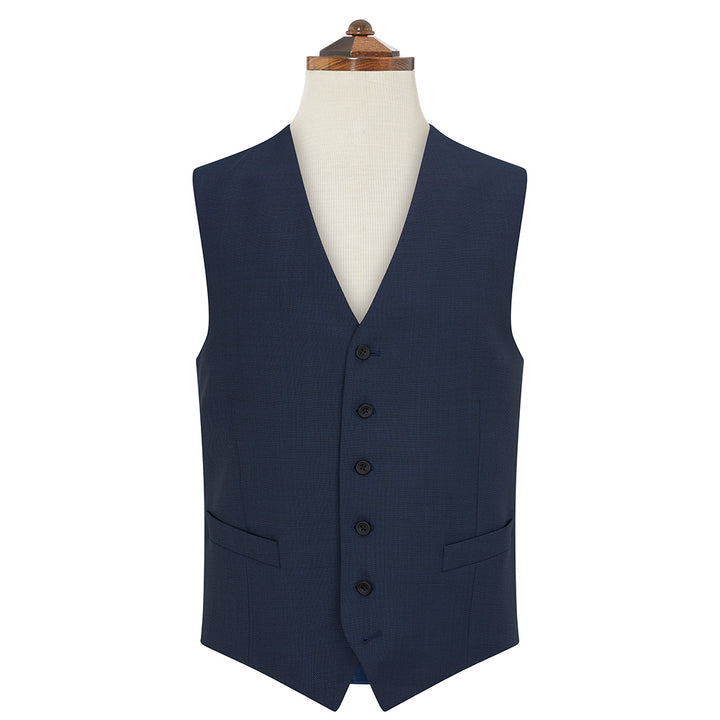 Hyde Blue Birdseye Waistcoat