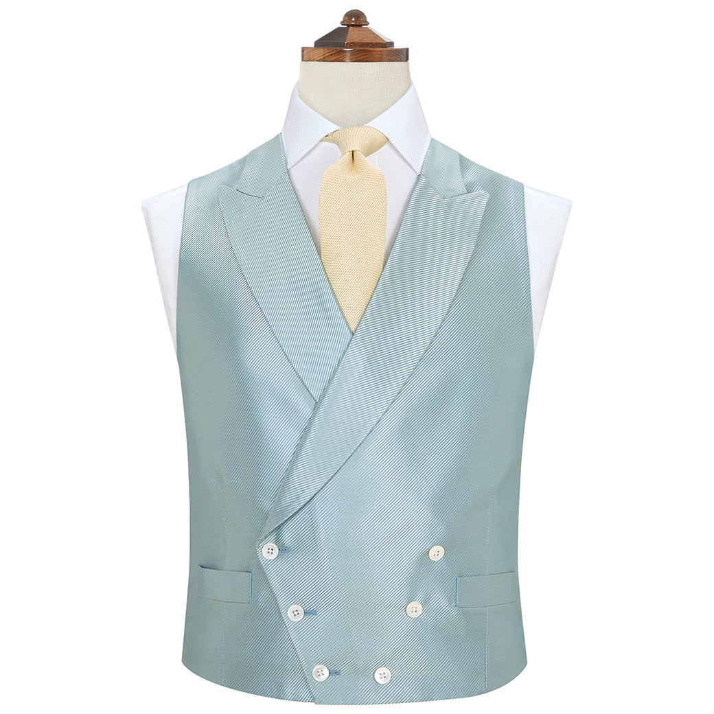 Hayward Light Green Silk Twill Waistcoat