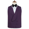 Hudson Purple Silk Cotton Grosgrain Waistcoat