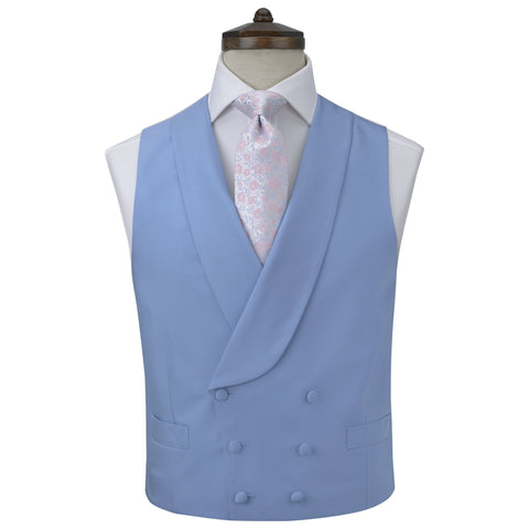 Hudson Blue Twill Cotton Silk Waistcoat