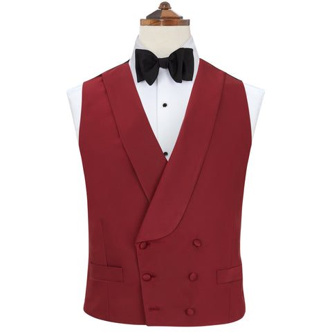 Hudson Berry Grosgrain Silk and Cotton Waistcoat