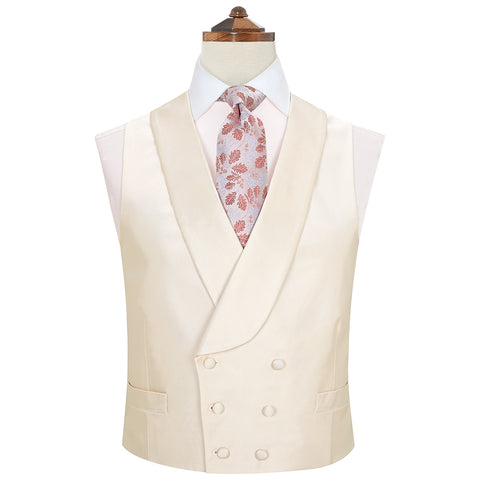 Hudson Ivory Grosgrain Silk and Cotton Waistcoat