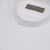 Delaney White Stiff Bib Tunic Collar Shirt