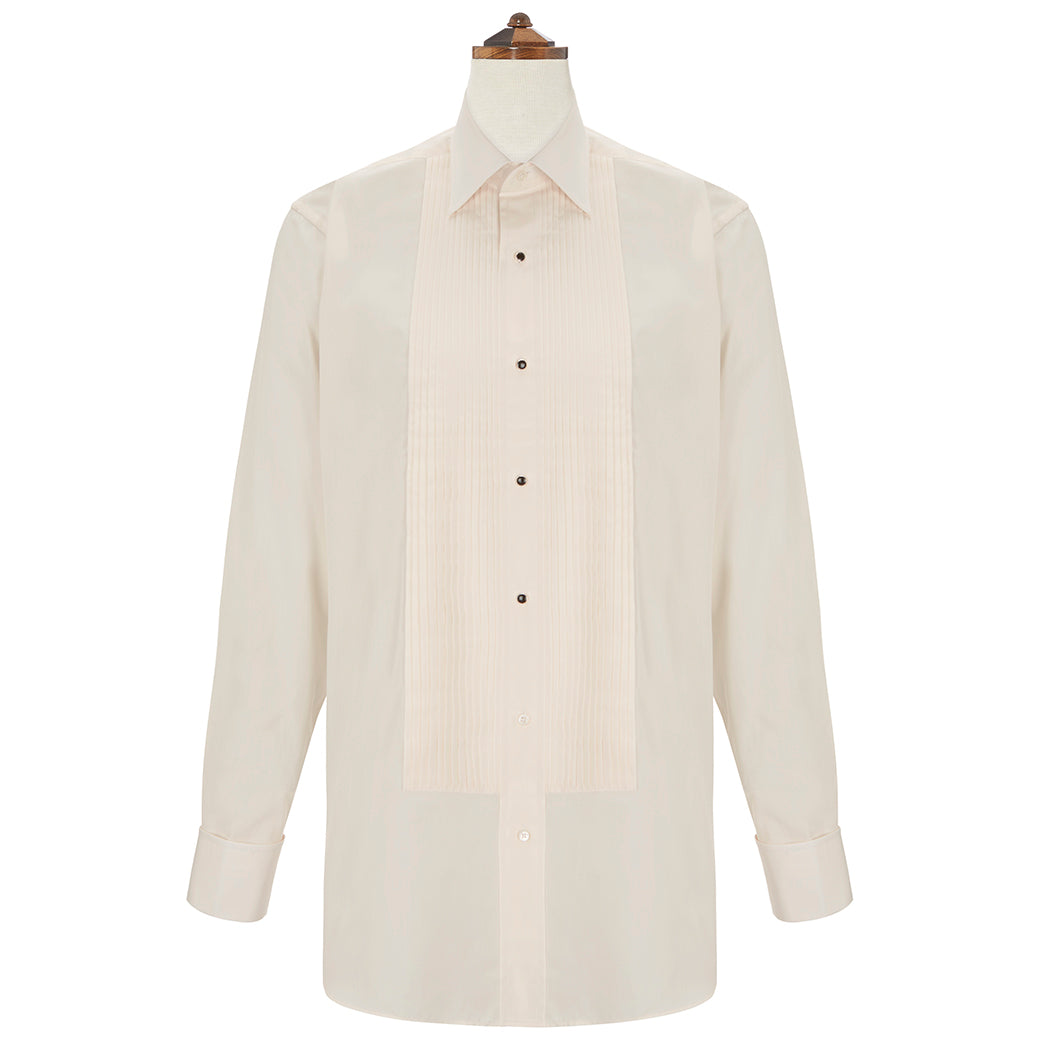 Dempsey Cream Pleated Dress Shirt