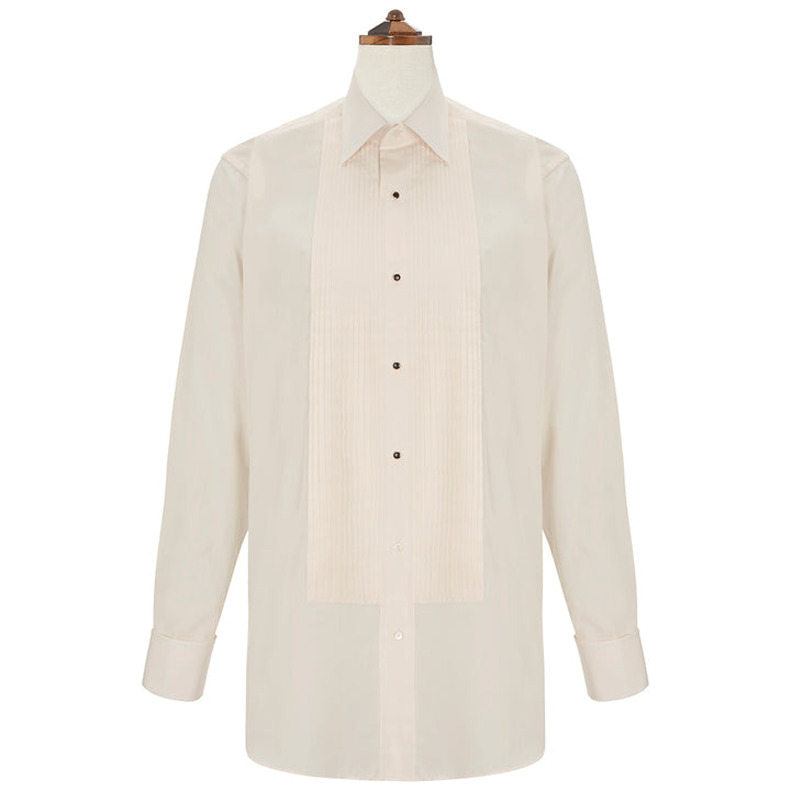 Dempsey Cream Pleated Dress Shirt