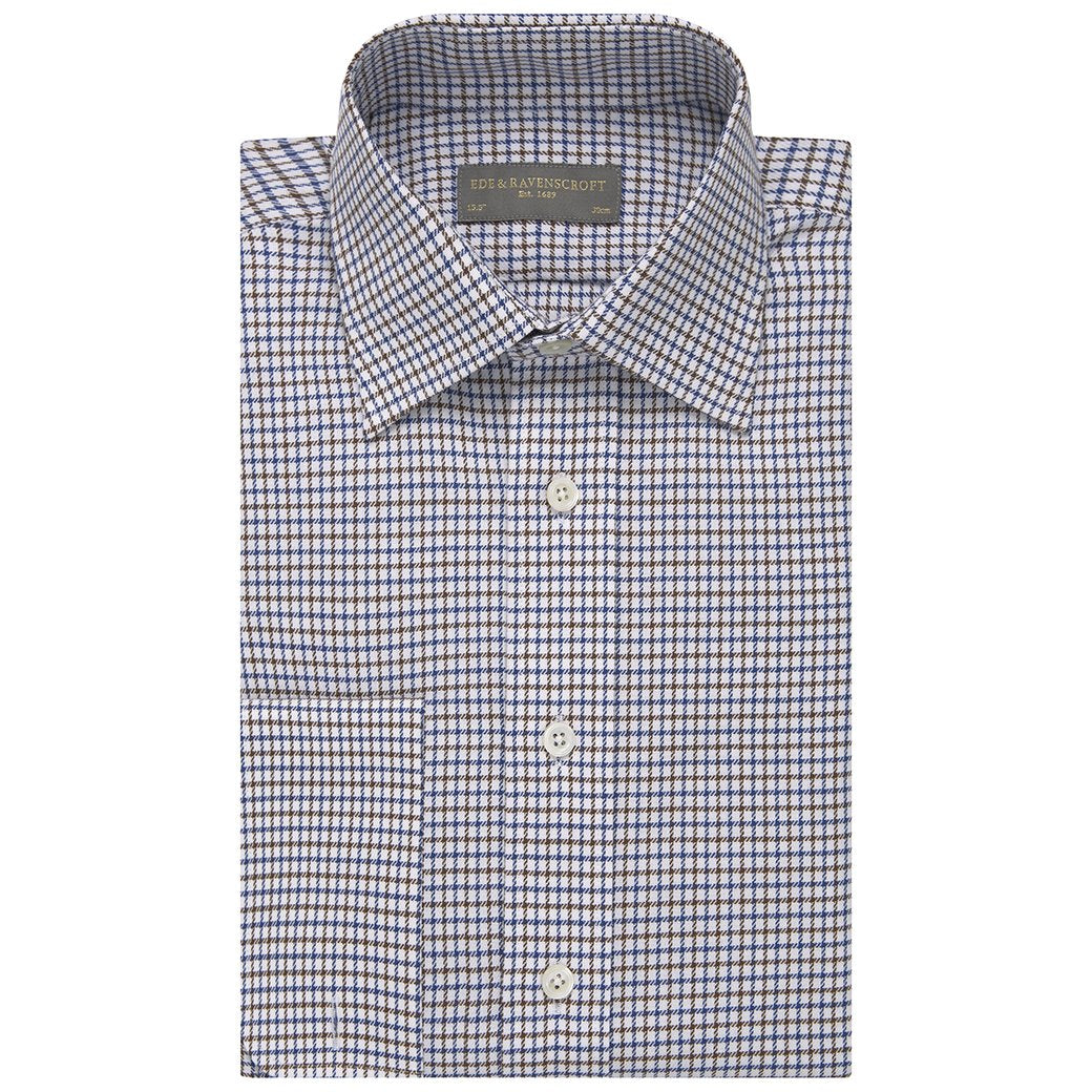 Ainsley Brown and White Check Shirt