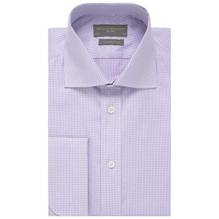 Abbott Purple and White Check Shirt