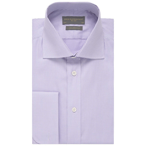 Abbott Purple and White Check Shirt