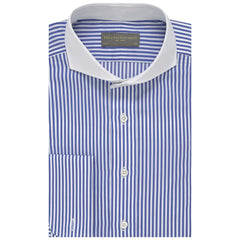 Anson Blue and White Bengal Stripe Shirt 