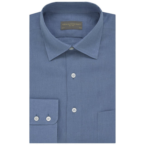 Aragon Blue Cotton Linen Shirt