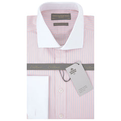 Ashburn Pink and White Stripe Poplin Cotton Shirt
