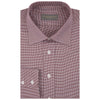 Alistair Wine and White Dogtooth Shirt