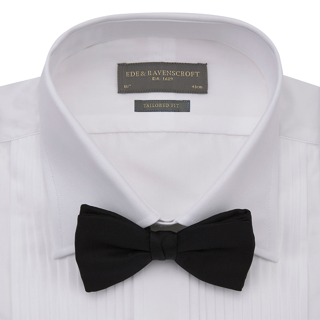 Dewitt White Pleated Dress Shirt