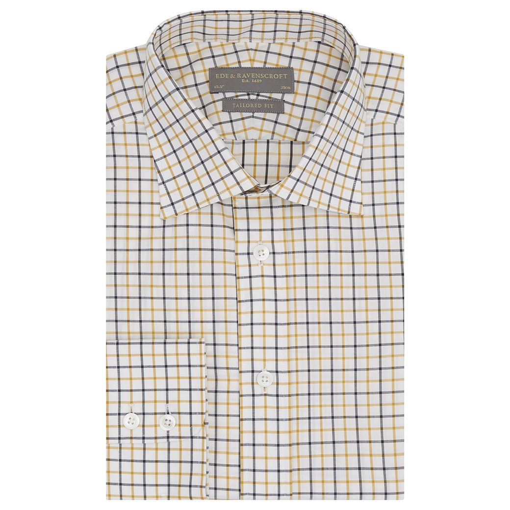 Alex White and Ochre Tattersall Check Shirt