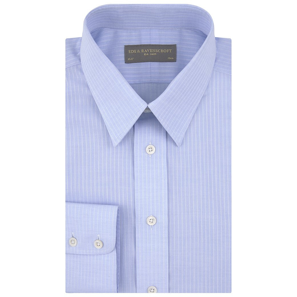 Austen Pale Blue Tonal Stripe Shirt