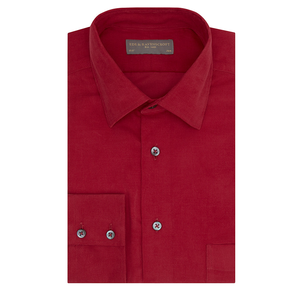 Aragon Red Needle Corduroy Shirt