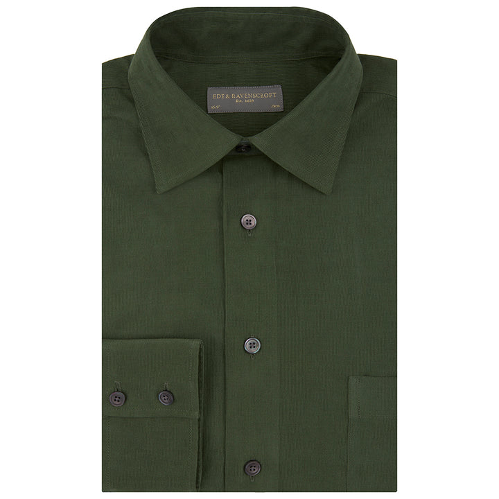 Aragon Green Needle Corduroy Shirt